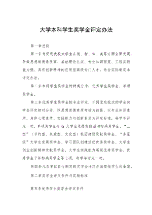 大学本科学生奖学金评定办法.docx