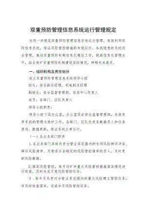 双重预防管理信息系统运行管理规定.docx