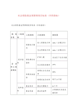 社会保险基金预算绩效目标表（共性指标）.docx
