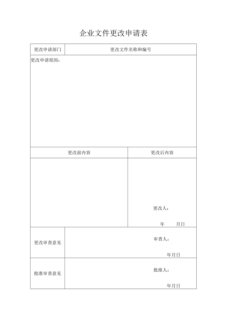 企业文件更改申请表.docx_第1页