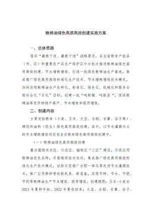 粮棉油绿色高质高效创建实施方案.docx