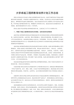 大学卓越工程师教育培养计划工作总结.docx