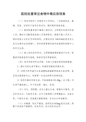 医院处置常见食物中毒应急预案.docx