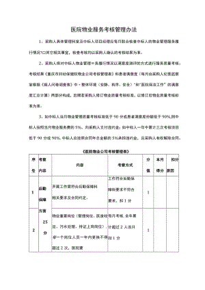 医院物业服务考核管理办法.docx