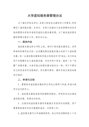 大学虚拟服务器管理办法.docx
