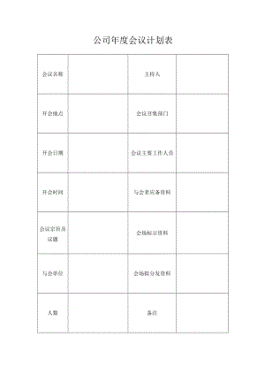 公司年度会议计划表.docx