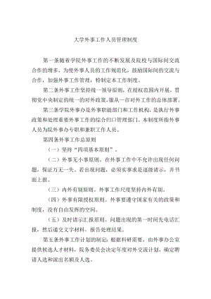 大学外事工作人员管理制度.docx
