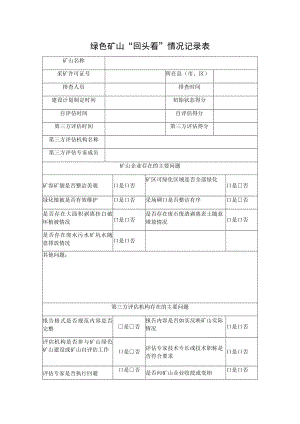绿色矿山“回头看”情况记录表.docx