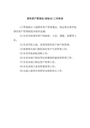 大学国有资产管理处（招标办）工作职责.docx