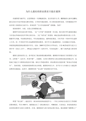 为什么最好的职业教育只能在德国.docx