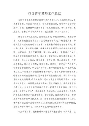 指导青年教师工作总结.docx