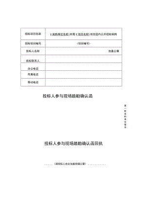 投标人参与现场踏勘确认函.docx