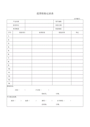 进货检验记录表.docx