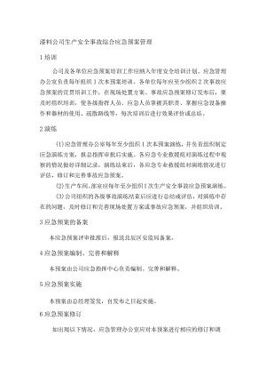 漆料公司生产安全事故综合应急预案管理.docx