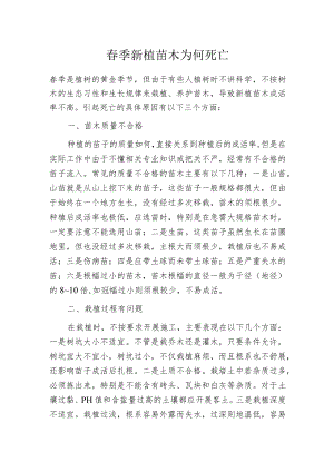 春季新植苗木为何死亡.docx