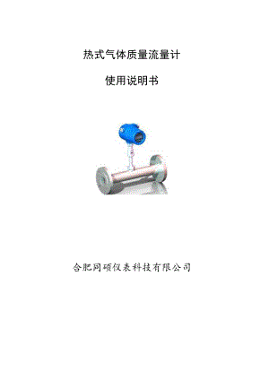 热式气体质量流量计使用说明书.docx