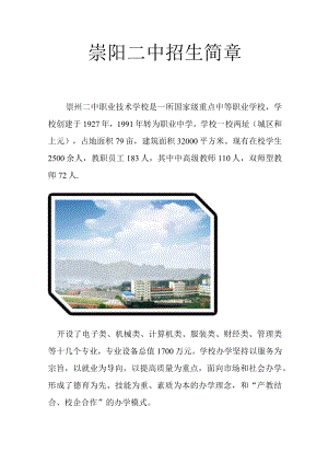 崇阳二中招生简章.docx