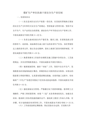 煤矿生产单位队级干部安全生产责任制.docx