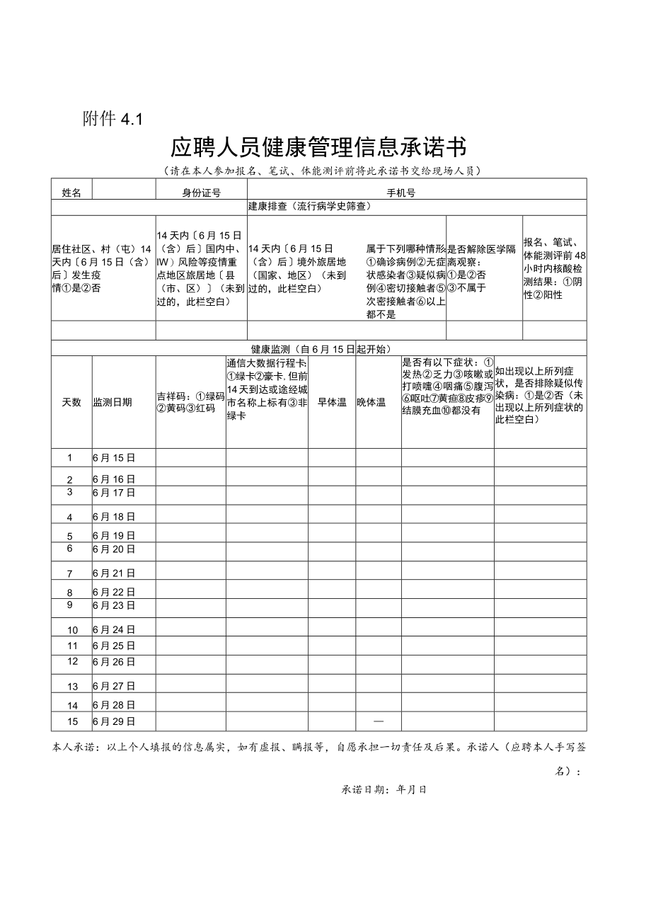 应聘人员新冠肺炎疫情防控告知暨承诺书.docx_第3页