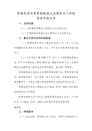 跨境电商增量奖励及独立站建设投入补贴项目申报指南.docx