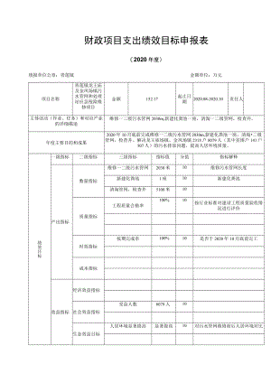 财政项目支出绩效目标申报表.docx