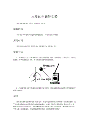 本质的电磁波实验.docx