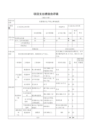 项目支出绩效自评表.docx