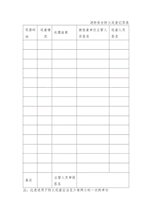 消防安全防火巡查记录表.docx
