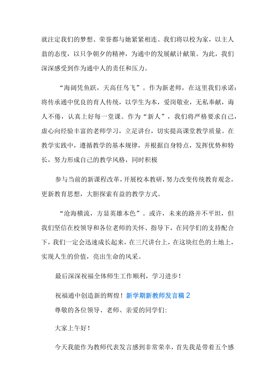 新学期新教师发言稿范文(精选6篇).docx_第2页