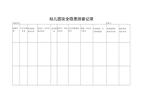 幼儿园安全隐患排查记录.docx