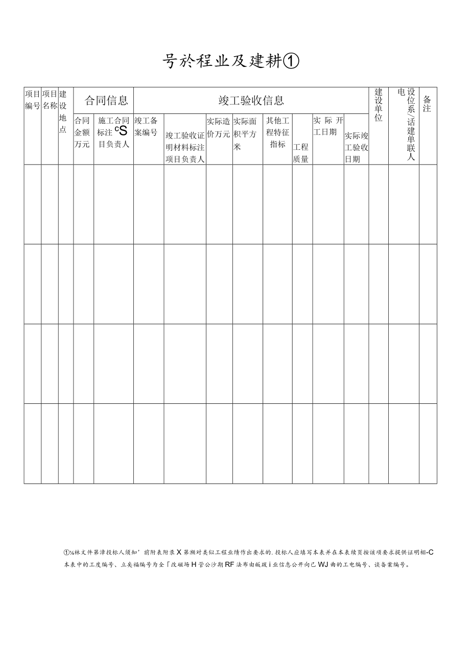 项目投标工程业绩情况表及证明材料.docx_第1页
