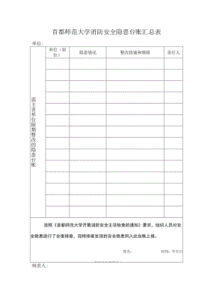 首都师范大学消防安全隐患台账汇总表.docx