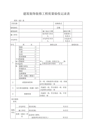 建筑装饰装修工程质量验收记录表.docx