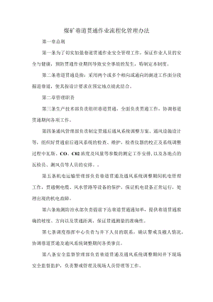 煤矿巷道贯通作业流程化管理办法.docx