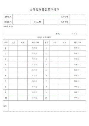 文件传阅签名及审批单.docx