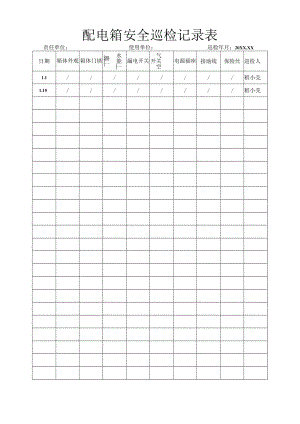 配电箱安全巡检记录表.docx