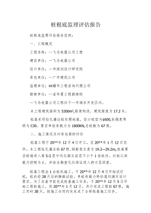 桩根底监理评估报告.docx