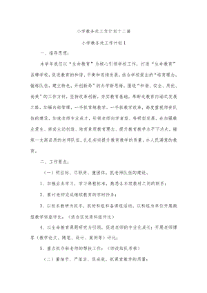 小学教务处工作计划十二篇.docx