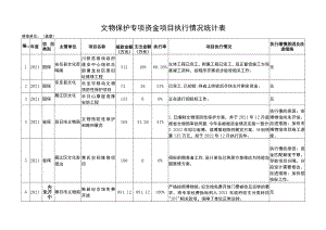 文物保护专项资金项目执行情况统计表.docx