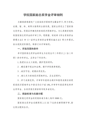 学院国家励志奖学金评审细则.docx