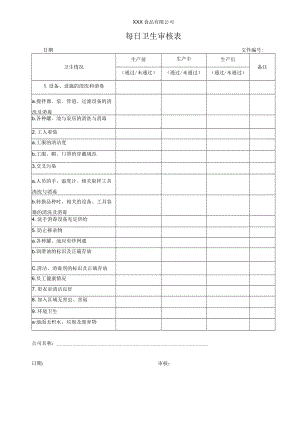 每日卫生审核表.docx