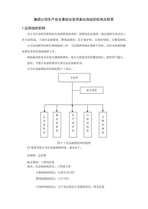 集团公司生产安全事故应急预案应急组织机构及职责.docx