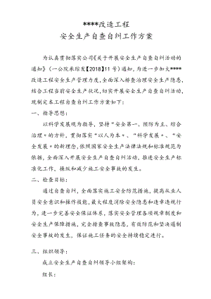 某工程安全生产自查自纠实施方案（5页）.docx