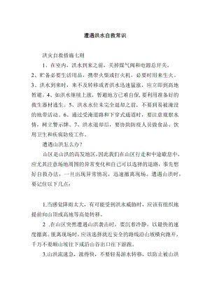 遭遇洪水自救常识.docx