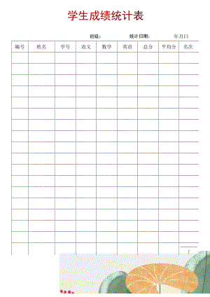 学生成绩统计表.docx