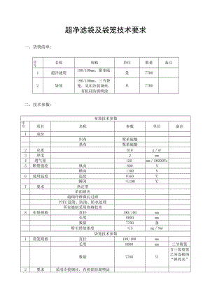 超净滤袋及袋笼技术要求.docx