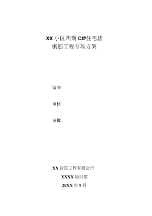 钢筋工程专项方案.docx