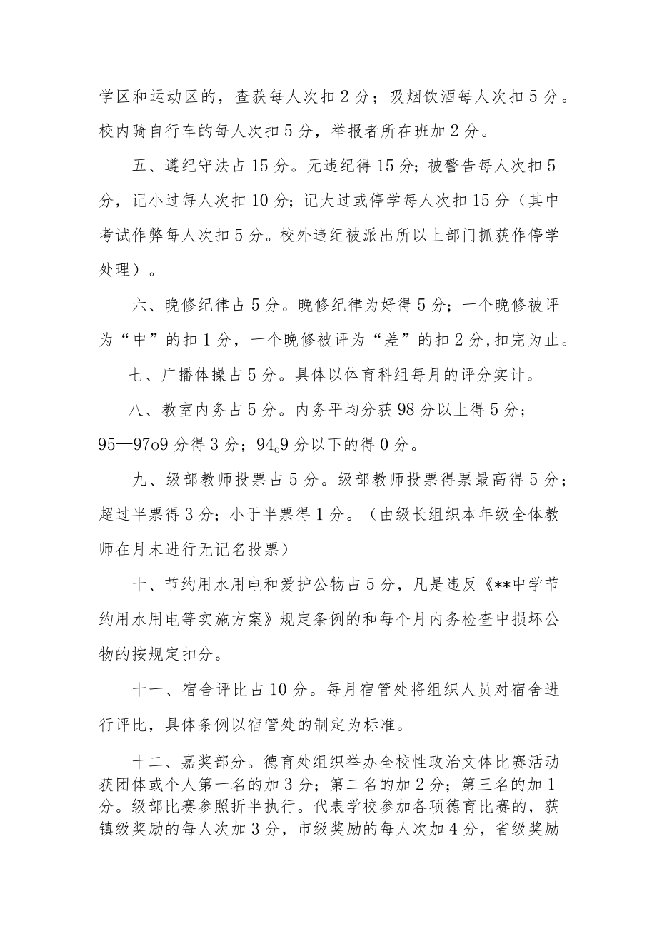 月度优良班风评比制度.docx_第2页