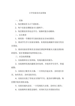 小学实验室应急预案.docx