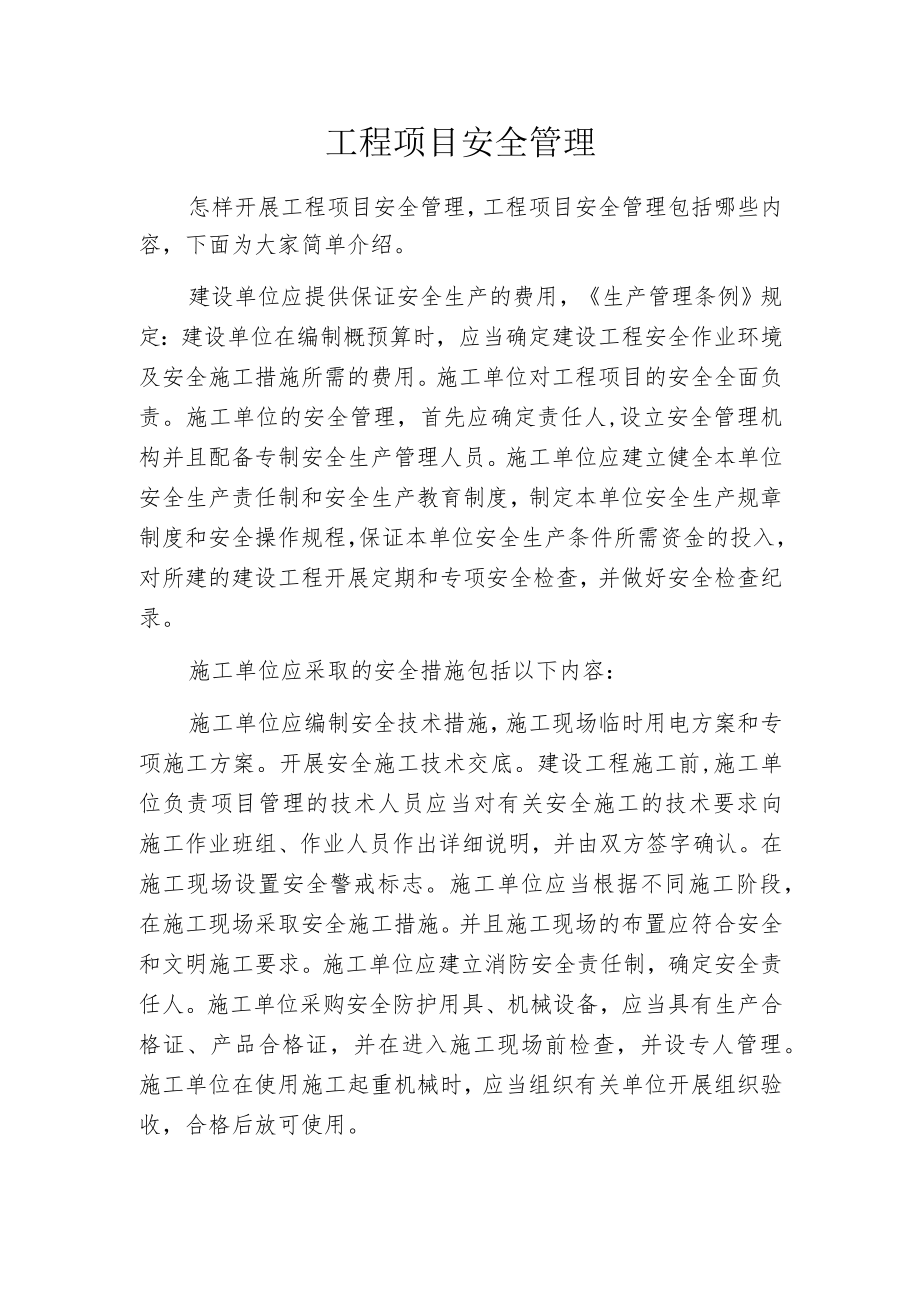 工程项目安全管理.docx_第1页